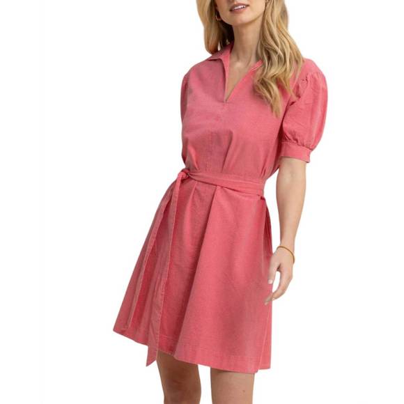 NEW SOUTHERN TIDE calan washed seersucker dress in camelia rose pink - Picture 3 of 4